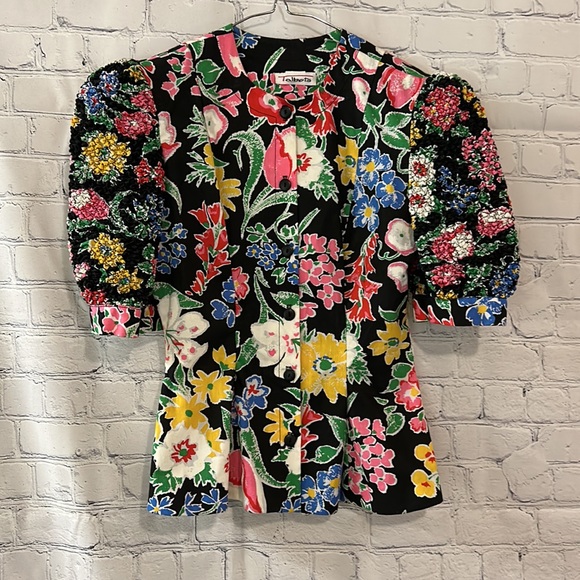 Rare Talbots Vintage Union Labeled Floral Two Piece Skirt Set SZ 4 - Picture 2 of 12